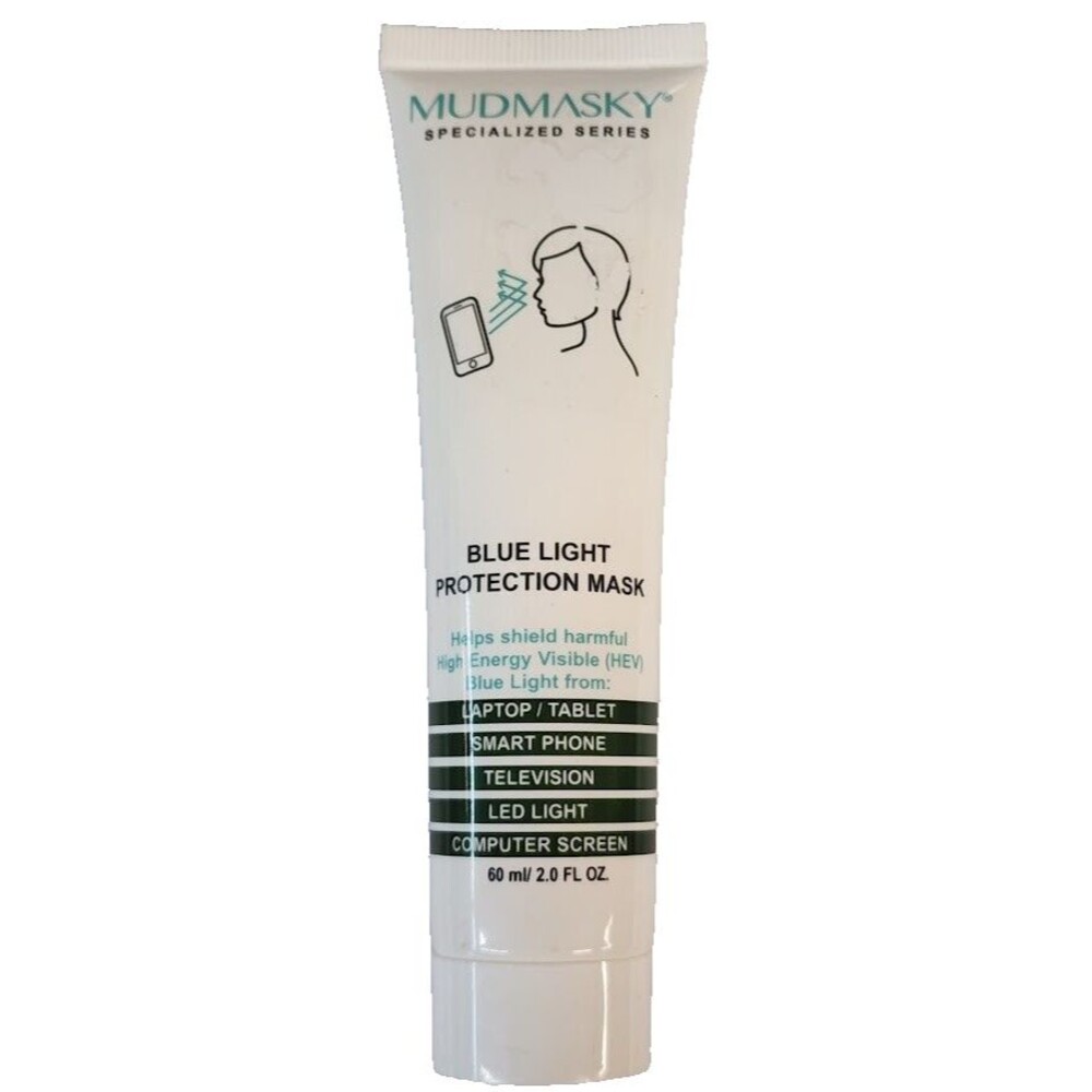 Mudmasky Blue Light Protection Mask Day Cream Anti-Aging HEV Shield Sealed Tube